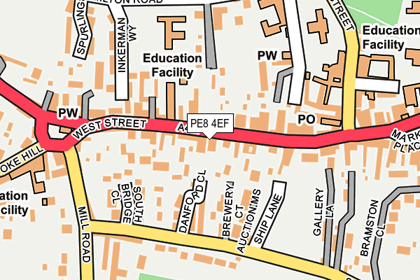 PE8 4EF map - OS OpenMap – Local (Ordnance Survey)