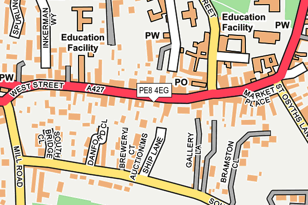 PE8 4EG map - OS OpenMap – Local (Ordnance Survey)