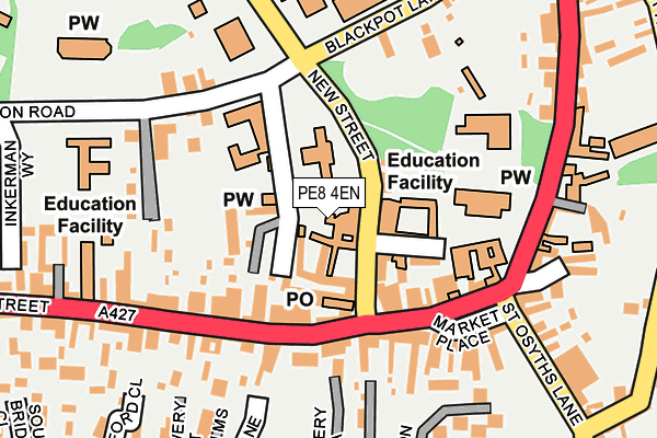 PE8 4EN map - OS OpenMap – Local (Ordnance Survey)