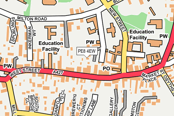 PE8 4EW map - OS OpenMap – Local (Ordnance Survey)