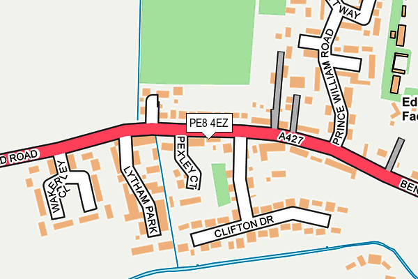 PE8 4EZ map - OS OpenMap – Local (Ordnance Survey)