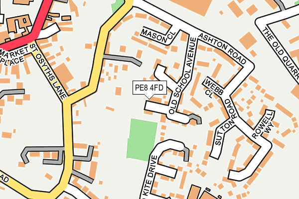 PE8 4FD map - OS OpenMap – Local (Ordnance Survey)