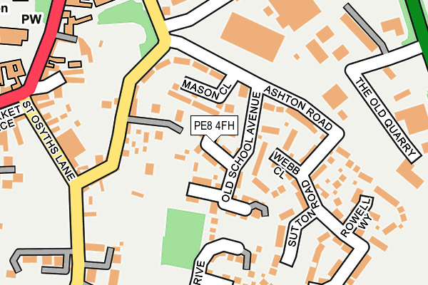 PE8 4FH map - OS OpenMap – Local (Ordnance Survey)