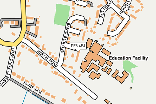 PE8 4FJ map - OS OpenMap – Local (Ordnance Survey)
