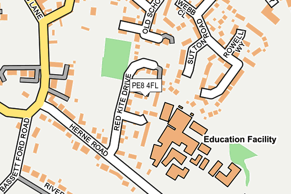 PE8 4FL map - OS OpenMap – Local (Ordnance Survey)
