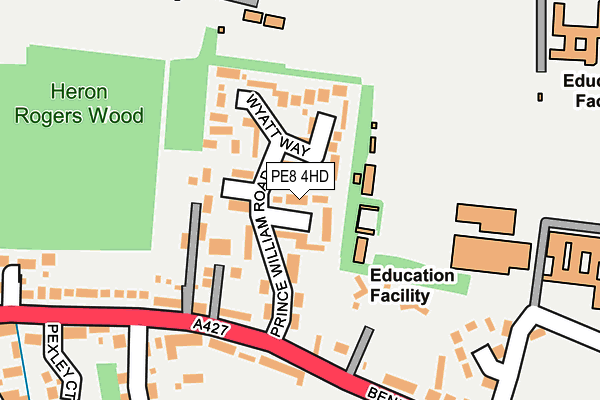 PE8 4HD map - OS OpenMap – Local (Ordnance Survey)