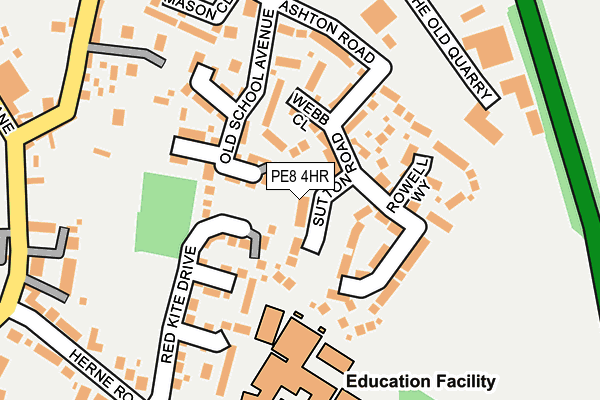 PE8 4HR map - OS OpenMap – Local (Ordnance Survey)