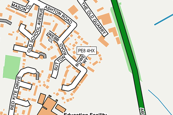 PE8 4HX map - OS OpenMap – Local (Ordnance Survey)