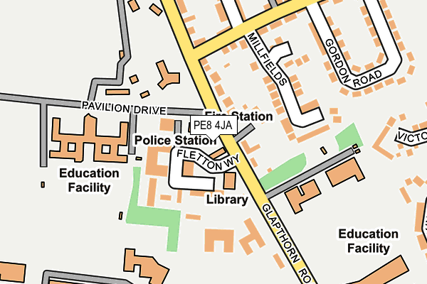 PE8 4JA map - OS OpenMap – Local (Ordnance Survey)