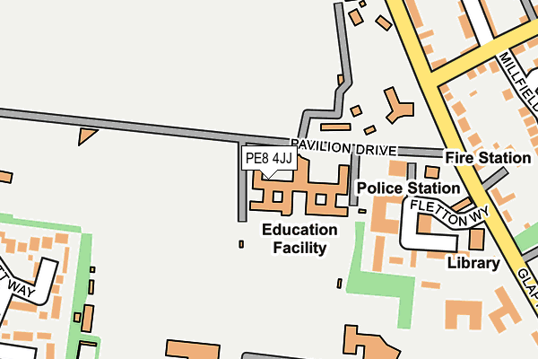PE8 4JJ map - OS OpenMap – Local (Ordnance Survey)