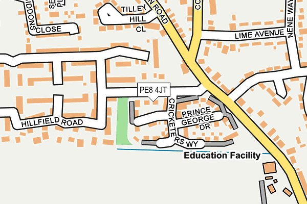PE8 4JT map - OS OpenMap – Local (Ordnance Survey)