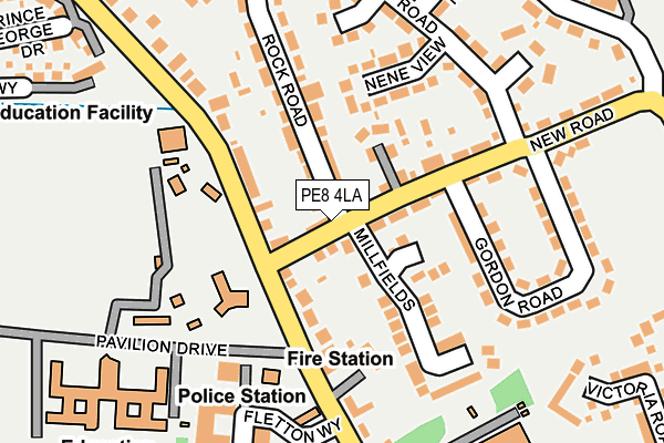 PE8 4LA map - OS OpenMap – Local (Ordnance Survey)