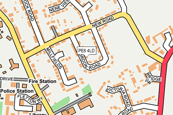 PE8 4LD map - OS OpenMap – Local (Ordnance Survey)
