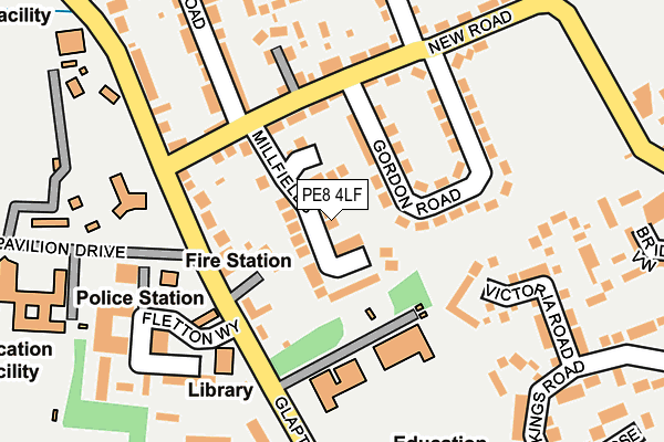 PE8 4LF map - OS OpenMap – Local (Ordnance Survey)