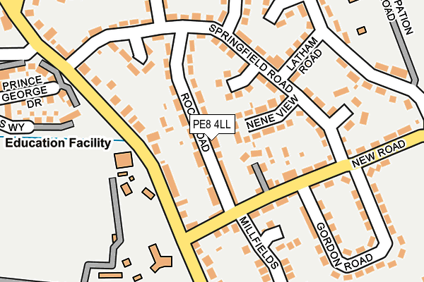 PE8 4LL map - OS OpenMap – Local (Ordnance Survey)
