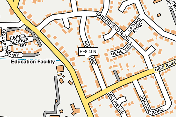 PE8 4LN map - OS OpenMap – Local (Ordnance Survey)