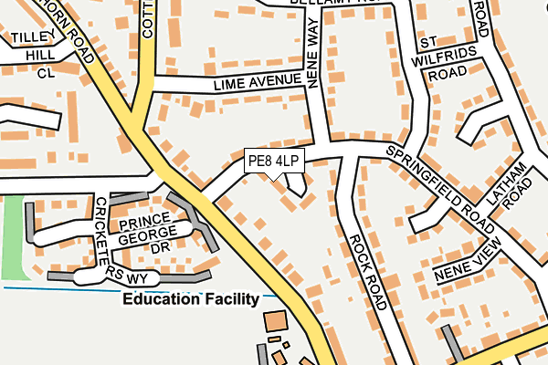 PE8 4LP map - OS OpenMap – Local (Ordnance Survey)