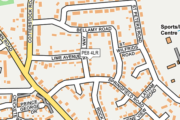PE8 4LR map - OS OpenMap – Local (Ordnance Survey)