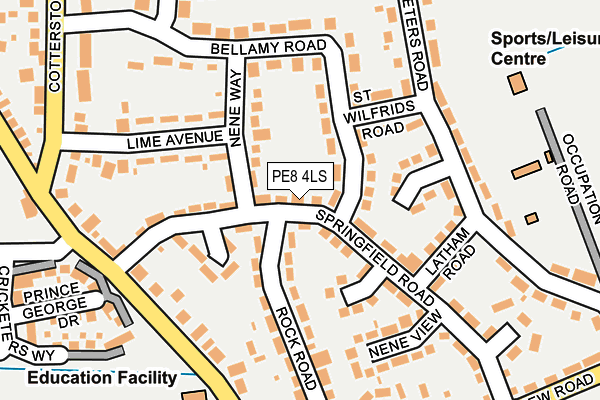PE8 4LS map - OS OpenMap – Local (Ordnance Survey)
