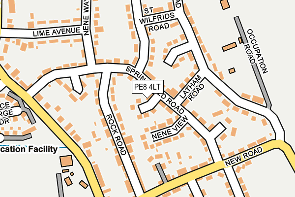 PE8 4LT map - OS OpenMap – Local (Ordnance Survey)