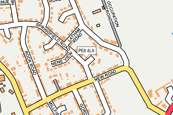 PE8 4LX map - OS OpenMap – Local (Ordnance Survey)