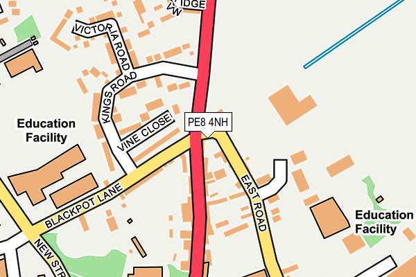 PE8 4NH map - OS OpenMap – Local (Ordnance Survey)