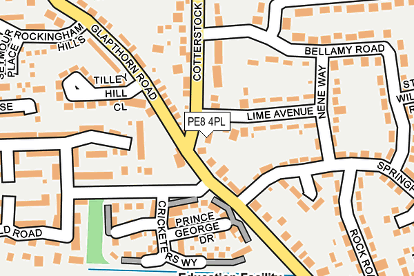 PE8 4PL map - OS OpenMap – Local (Ordnance Survey)