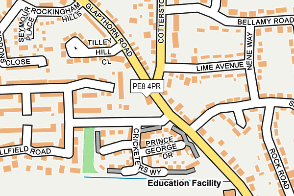 PE8 4PR map - OS OpenMap – Local (Ordnance Survey)
