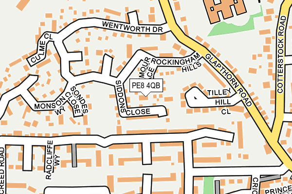 PE8 4QB map - OS OpenMap – Local (Ordnance Survey)