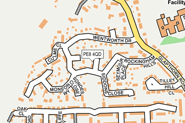 PE8 4QD map - OS OpenMap – Local (Ordnance Survey)