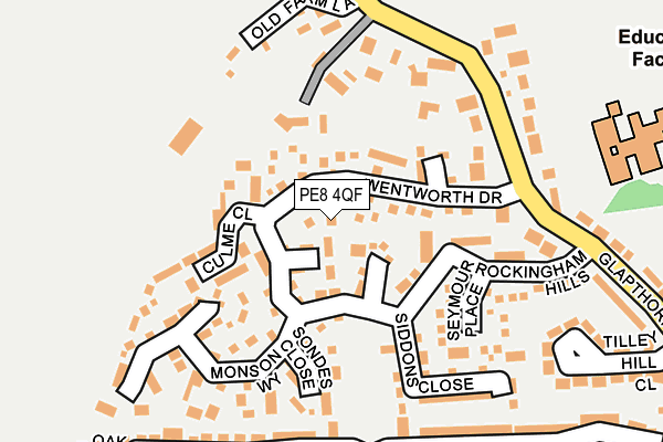 PE8 4QF map - OS OpenMap – Local (Ordnance Survey)