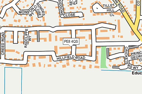 PE8 4QS map - OS OpenMap – Local (Ordnance Survey)