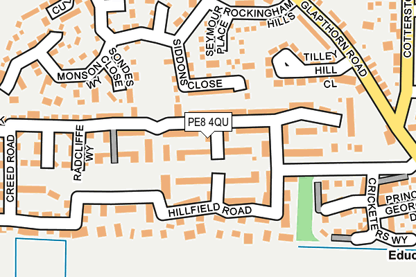 PE8 4QU map - OS OpenMap – Local (Ordnance Survey)