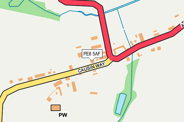 PE8 5AF map - OS OpenMap – Local (Ordnance Survey)