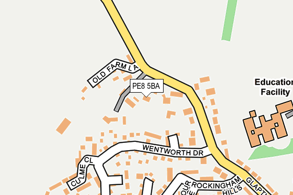 PE8 5BA map - OS OpenMap – Local (Ordnance Survey)
