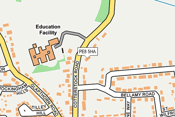 PE8 5HA map - OS OpenMap – Local (Ordnance Survey)