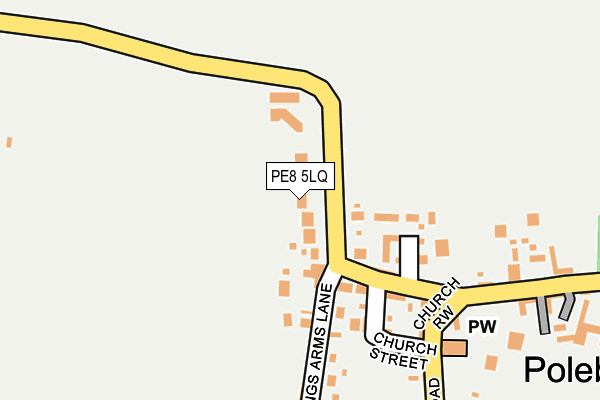 PE8 5LQ map - OS OpenMap – Local (Ordnance Survey)
