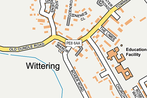 PE8 6AA map - OS OpenMap – Local (Ordnance Survey)