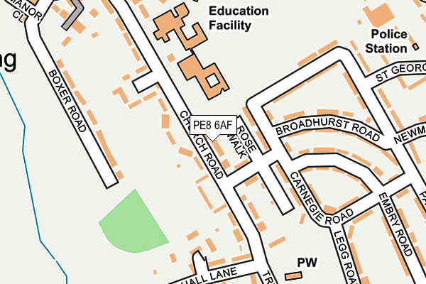 PE8 6AF map - OS OpenMap – Local (Ordnance Survey)