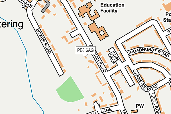 PE8 6AG map - OS OpenMap – Local (Ordnance Survey)