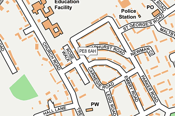 PE8 6AH map - OS OpenMap – Local (Ordnance Survey)