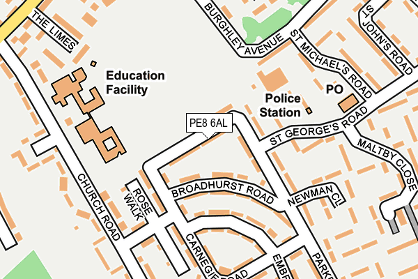 PE8 6AL map - OS OpenMap – Local (Ordnance Survey)