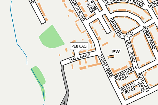 PE8 6AQ map - OS OpenMap – Local (Ordnance Survey)