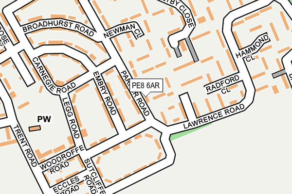 PE8 6AR map - OS OpenMap – Local (Ordnance Survey)