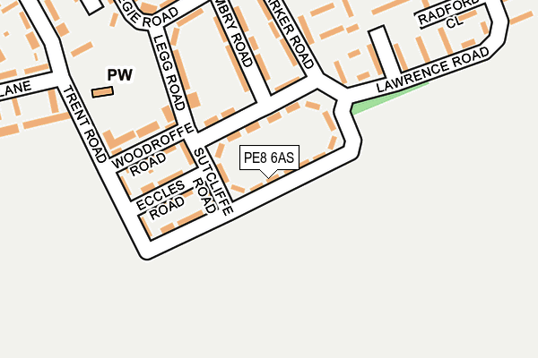 PE8 6AS map - OS OpenMap – Local (Ordnance Survey)