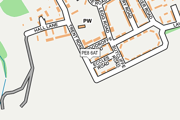 PE8 6AT map - OS OpenMap – Local (Ordnance Survey)