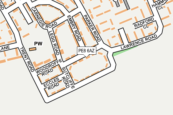 PE8 6AZ map - OS OpenMap – Local (Ordnance Survey)