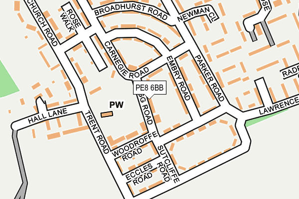 PE8 6BB map - OS OpenMap – Local (Ordnance Survey)