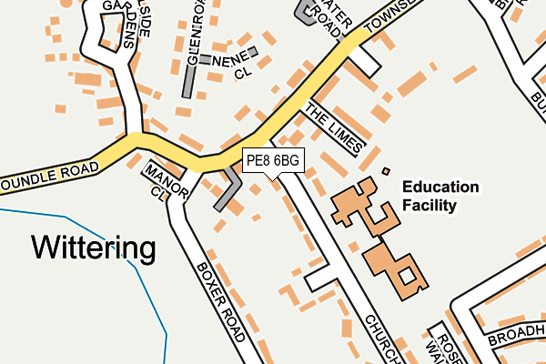 PE8 6BG map - OS OpenMap – Local (Ordnance Survey)