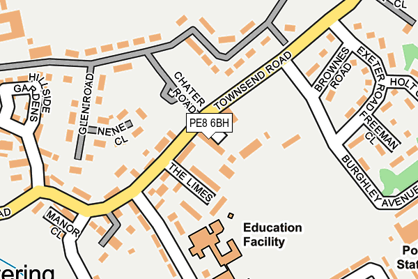 PE8 6BH map - OS OpenMap – Local (Ordnance Survey)